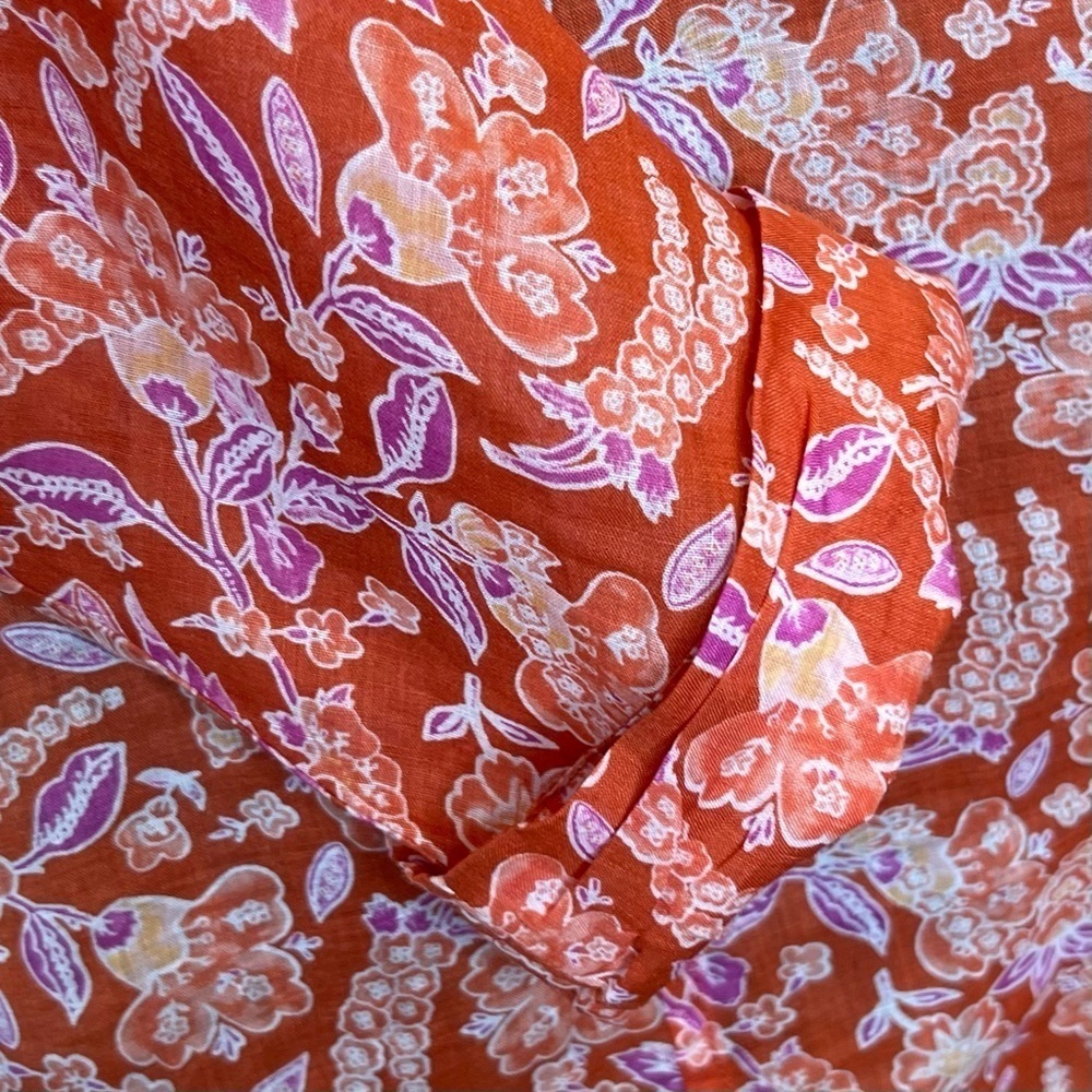 🔥 J Crew Ramie Tunic Top in Painted Block Print NWOT M - Picture 10 of 14